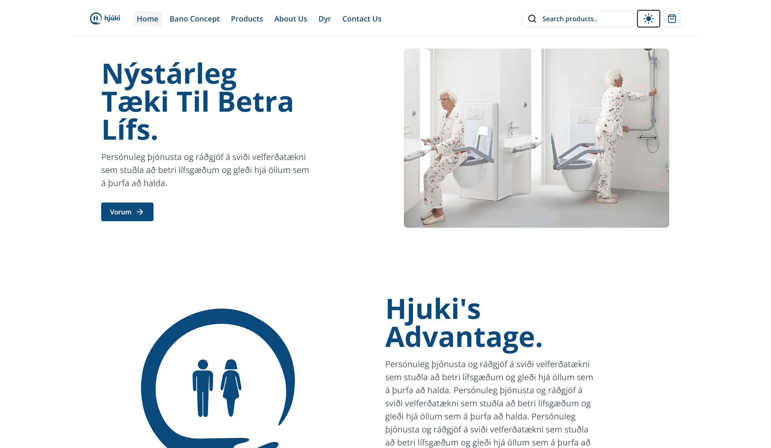 Netverslun fyrir stoðtækni og hjálpartæki